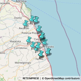 Mappa Via Trieste, 62012 Civitanova Marche MC, Italia (10.474)