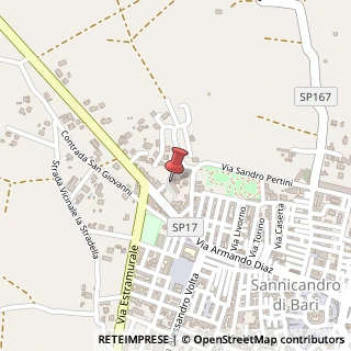 Mappa Via Armando Diaz, 150, 70028 Sannicandro di Bari, Bari (Puglia)