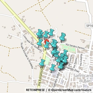 Mappa Via Estramurale, 70028 Sannicandro di Bari BA, Italia (0.22)