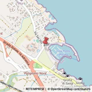 Mappa Cala Ponte Marina, 70044 Polignano a Mare, Bari (Puglia)