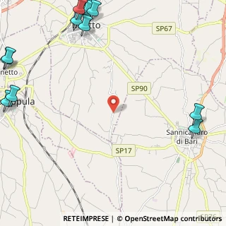 Mappa Contrada Poggio vivo, 70020 Bitetto BA, Italia (3.9875)