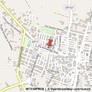 Mappa Via Armando Diaz, 78, 70028 Sannicandro di Bari, Bari (Puglia)