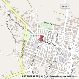 Mappa Via Alessandro Volta, 7, 70028 Sannicandro di Bari, Bari (Puglia)