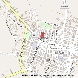 Mappa Via Armando Diaz,  83, 70028 Sannicandro di Bari, Bari (Puglia)