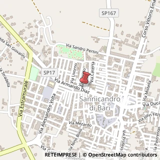 Mappa Via Armando Diaz, 48, 70028 Sannicandro di Bari, Bari (Puglia)