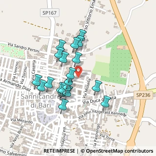 Mappa Via Leonardo Clarizio, 70028 Sannicandro di Bari BA, Italia (0.206)