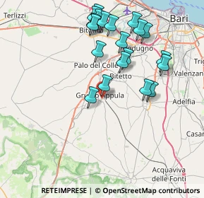 Mappa Via da Bitetto Beato Giacomo, 70025 Grumo Appula BA, Italia (8.602)