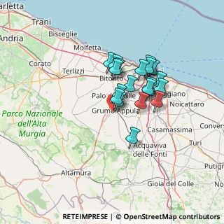 Mappa SP Toritto-Grumo, 70025 Grumo Appula BA, Italia (10.909)