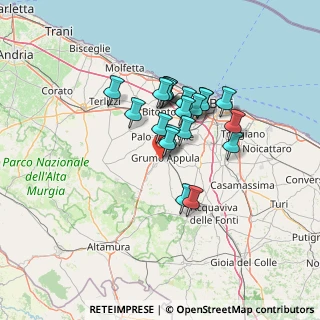Mappa SP Toritto-Grumo, 70025 Grumo Appula BA, Italia (10.9105)