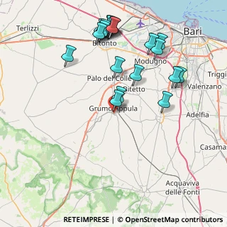 Mappa Via Donat Cattin, 70025 Grumo Appula BA, Italia (9.6455)