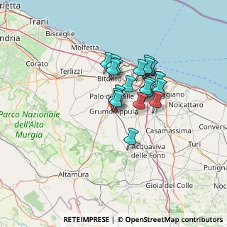Mappa Via Donat Cattin, 70025 Grumo Appula BA, Italia (10.3805)