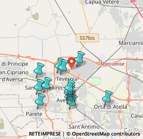 Mappa Aversa Nord, 81030 Teverola CE, Italia (3.70308)