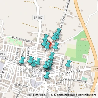 Mappa Via Gen. C. Mondelli, 70028 Sannicandro di Bari BA, Italia (0.2145)