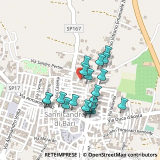 Mappa Via Enrico Berlinguer, 70028 Sannicandro di Bari BA, Italia (0.2175)