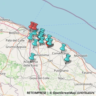 Mappa Via Don Milani, 70018 Rutigliano BA, Italia (10.86833)