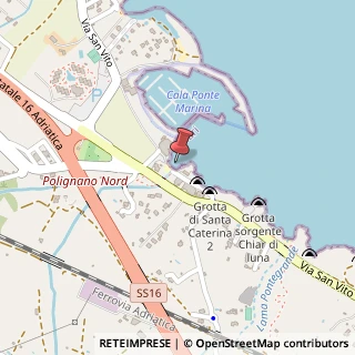 Mappa Cala Ponte Marina (Porto Turistico 70044, 70044 Polignano a Mare BA, Italia, 70044 Polignano a Mare, Bari (Puglia)