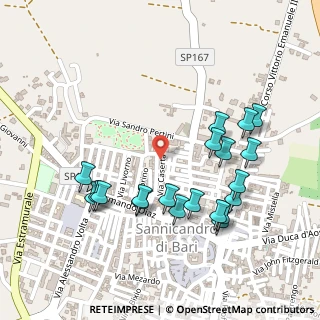 Mappa Via C. Poerio, 70028 Sannicandro di Bari BA, Italia (0.277)