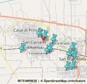 Mappa Via Michelangelo Buonarroti, 81036 San Cipriano d'Aversa CE, Italia (2.07091)