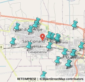 Mappa Via Michelangelo Buonarroti, 81036 San Cipriano d'Aversa CE, Italia (2.3665)