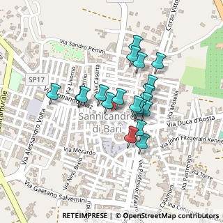 Mappa Via Salvo D'Acquisto, 70028 Sannicandro di Bari BA, Italia (0.18)
