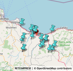 Mappa A19 Palermo - Catania Pa, 90018 Termini Imerese PA, Italia (12.2665)