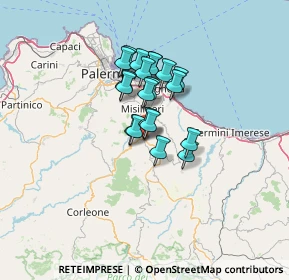 Mappa Via Monachelli, 90030 Bolognetta PA, Italia (9.8315)