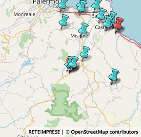 Mappa Via Juan Salque, 90035 Marineo PA, Italia (9.1925)