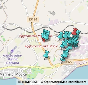 Mappa Zona ind.le modica pozzallo contrada fargione, 97015 Modica RG, Italia (1.10714)