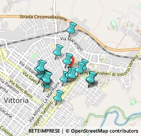 Mappa Via Erasmo Venusti, 97019 Vittoria RG, Italia (0.389)