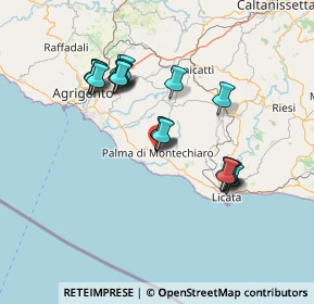 Mappa 92020 Palma di Montechiaro AG, Italia (14.6155)