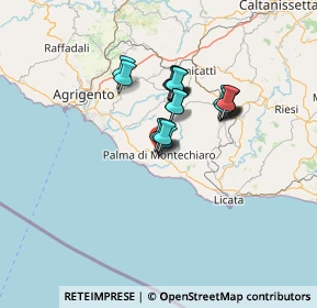 Mappa Via Fiume D'Itlaia, 92020 Palma di Montechiaro AG, Italia (10.665)