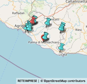 Mappa Via Fiume D'Itlaia, 92020 Palma di Montechiaro AG, Italia (13.086)