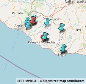 Mappa Via Fiume D'Itlaia, 92020 Palma di Montechiaro AG, Italia (13.316)
