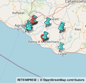 Mappa Via Empedocle, 92020 Palma di Montechiaro AG, Italia (13.0545)