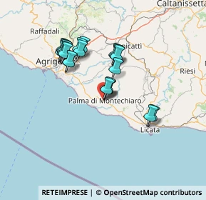 Mappa Via Giacomo Leopardi, 92020 Palma di Montechiaro AG, Italia (13.7485)