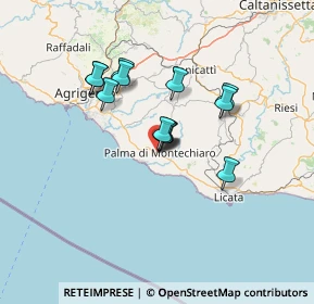 Mappa Via Giacomo Leopardi, 92020 Palma di Montechiaro AG, Italia (11.43538)