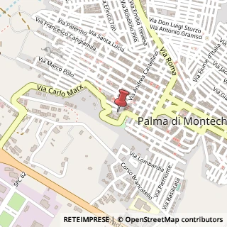 Mappa Piazza Giuseppe Tomasi, 92020 Palma di Montechiaro AG, Italia, 92020 Palma di Montechiaro, Agrigento (Sicilia)