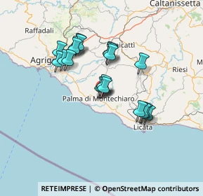 Mappa Via Renato Viganò, 92020 Palma di Montechiaro AG, Italia (12.8555)