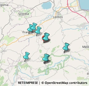 Mappa Via Regina Magherita, 96015 Francofonte SR, Italia (5.9325)