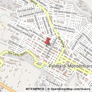 Mappa Via di Vincenzo, 47, 92020 Palma di Montechiaro, Agrigento (Sicilia)