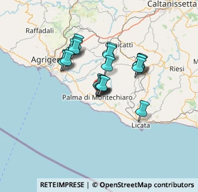 Mappa Via Vittorio de Sica, 92020 Palma di Montechiaro AG, Italia (11.1175)