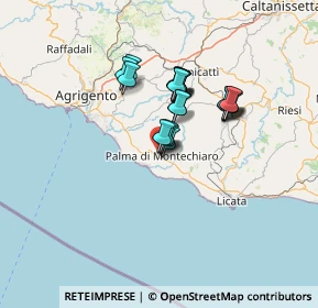 Mappa Via Amerigo Vespucci, 92020 Palma di Montechiaro AG, Italia (10.7255)