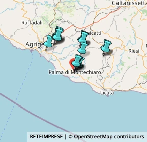 Mappa Via Amerigo Vespucci, 92020 Palma di Montechiaro AG, Italia (10.013)