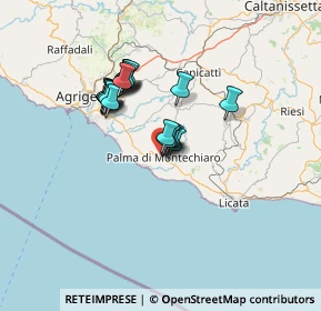 Mappa Via Amerigo Vespucci, 92020 Palma di Montechiaro AG, Italia (11.6515)