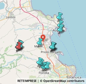 Mappa Autostrada Catania - Siracusa, 96011 Augusta SR, Italia (8.983)