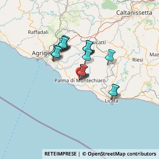 Mappa Via Roma, 92020 Palma di Montechiaro AG, Italia (12.3555)