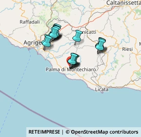 Mappa Via Arturo Toscanini, 92020 Palma di Montechiaro AG, Italia (11.9165)