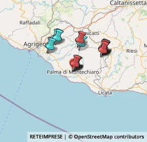 Mappa Via Andrea Mantegna, 92020 Palma di Montechiaro AG, Italia (10.805)