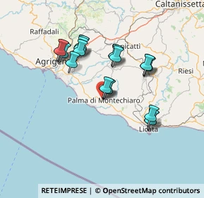 Mappa Via Vincenzo Monti, 92020 Palma di Montechiaro AG, Italia (13.969)