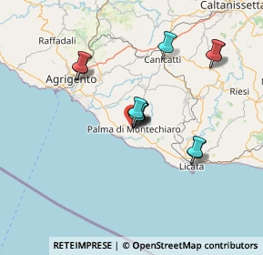 Mappa Via Vincenzo Monti, 92020 Palma di Montechiaro AG, Italia (12.61917)